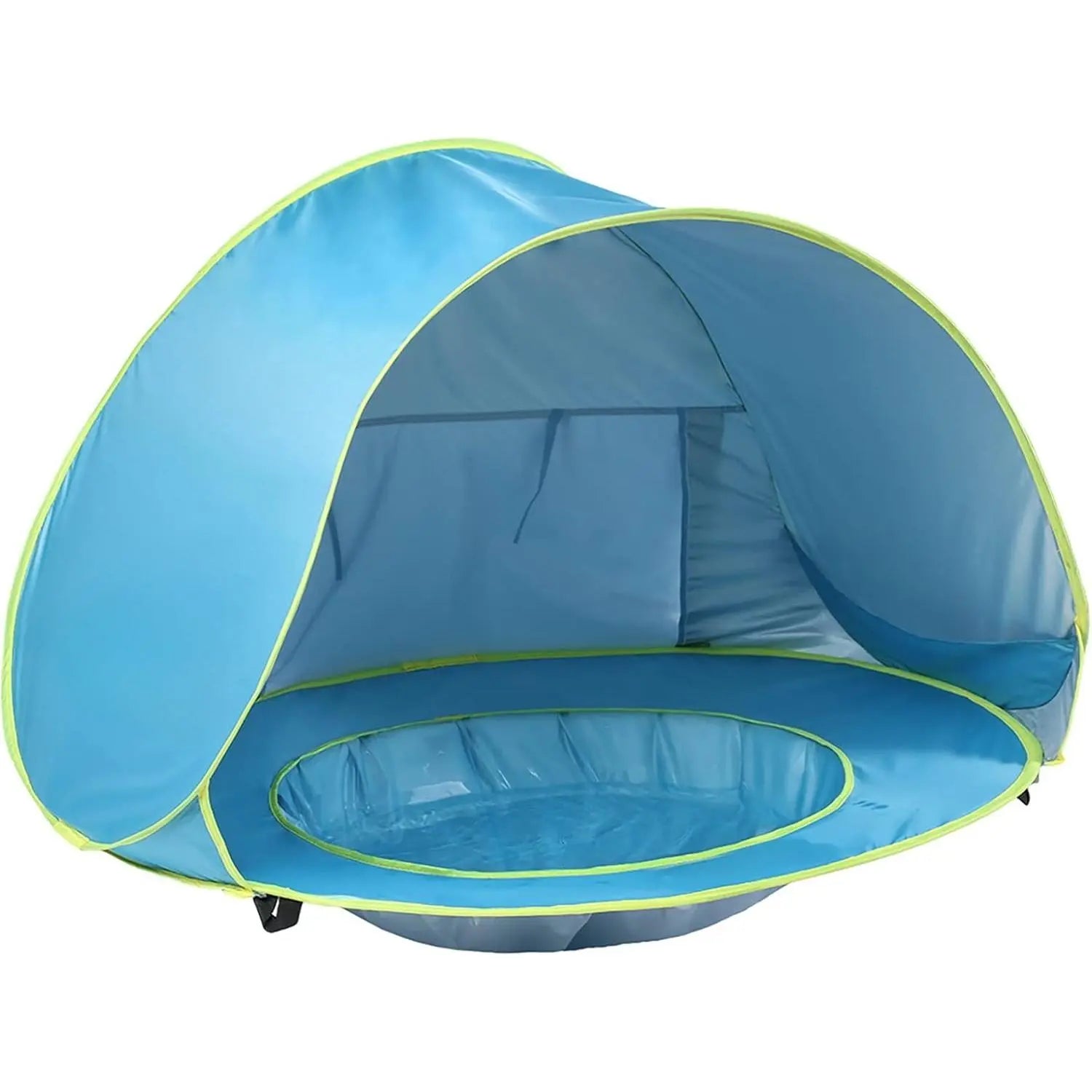 Pop up Baby Beach Tent & Pool Combo – Instant Setup Sun Shelter with UV Protection – Portable Shade Canopy with Carry Bag – for Beach, Camping, Travel & Backyard – Blue