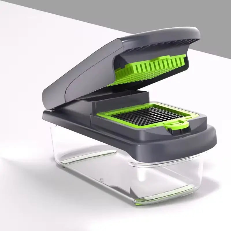 15-In-1 Multifunctional Vegetable Chopper with 8 Blades Portable Stainless Steel Cutter for Salad Garlic & More Kitchen Gadgets Cooking Kitchenware Cutting Green Utensils Watermelon Cutting Tool Chicken Shredder Slicer Kitchen Accessories