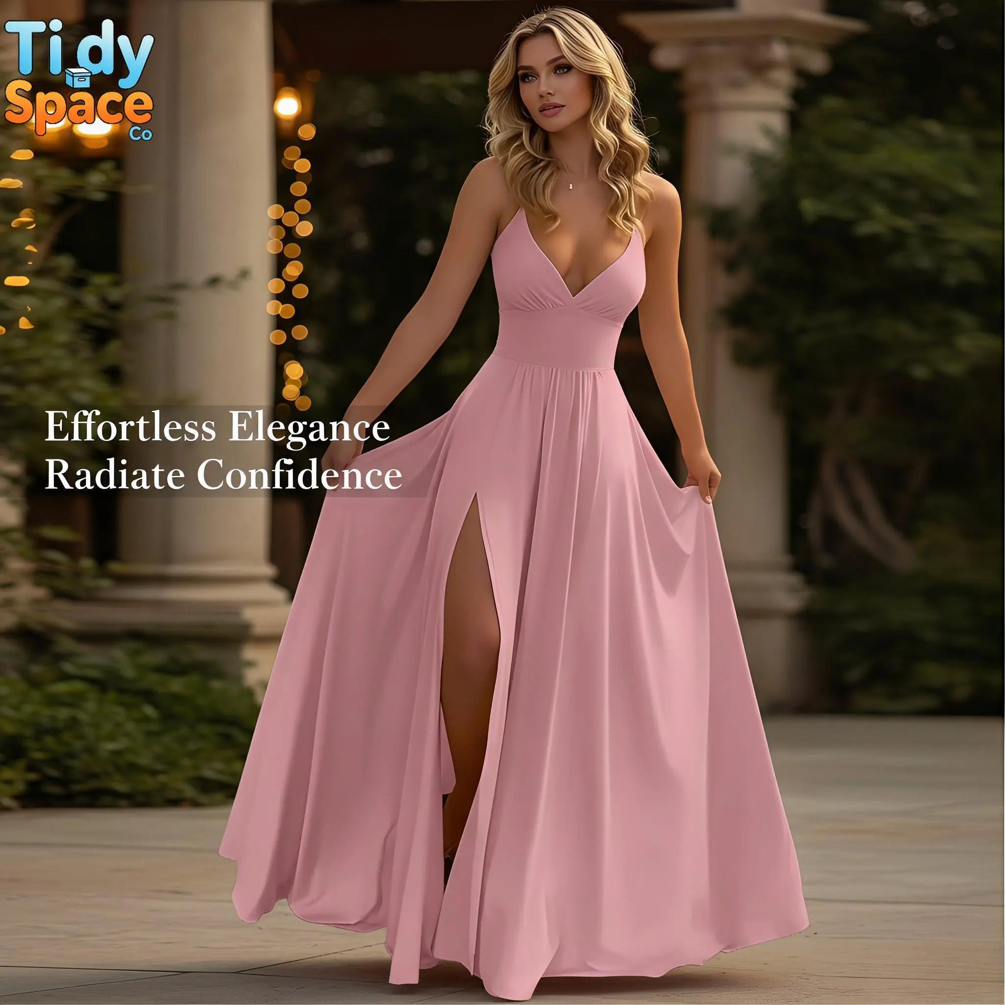 2026 Spring New Women'S Clothing, European and American Cross-Border Suspender Dress, Fashionable and Sexy Split-Ended Solid Color Dress