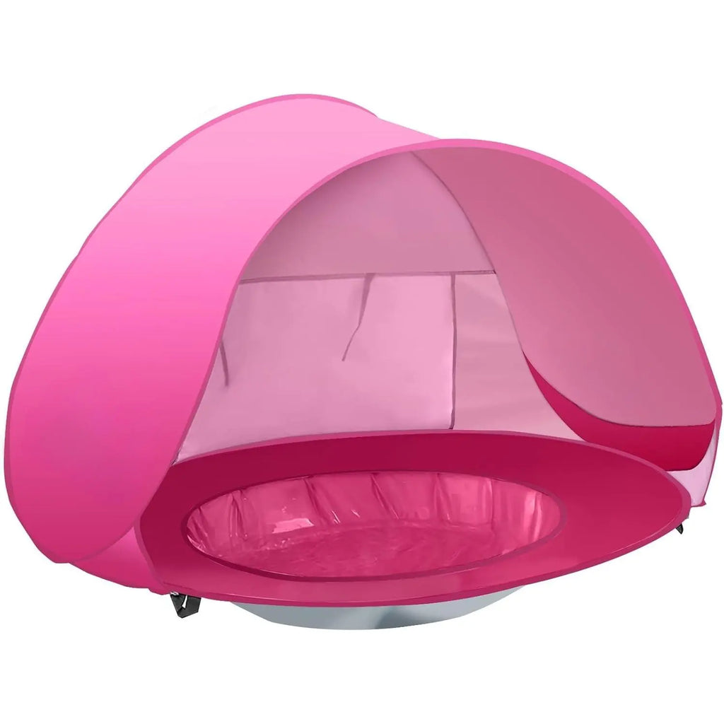 Pop up Baby Beach Tent & Pool Combo – Instant Setup Sun Shelter with UV Protection – Portable Shade Canopy with Carry Bag – for Beach, Camping, Travel & Backyard – Blue